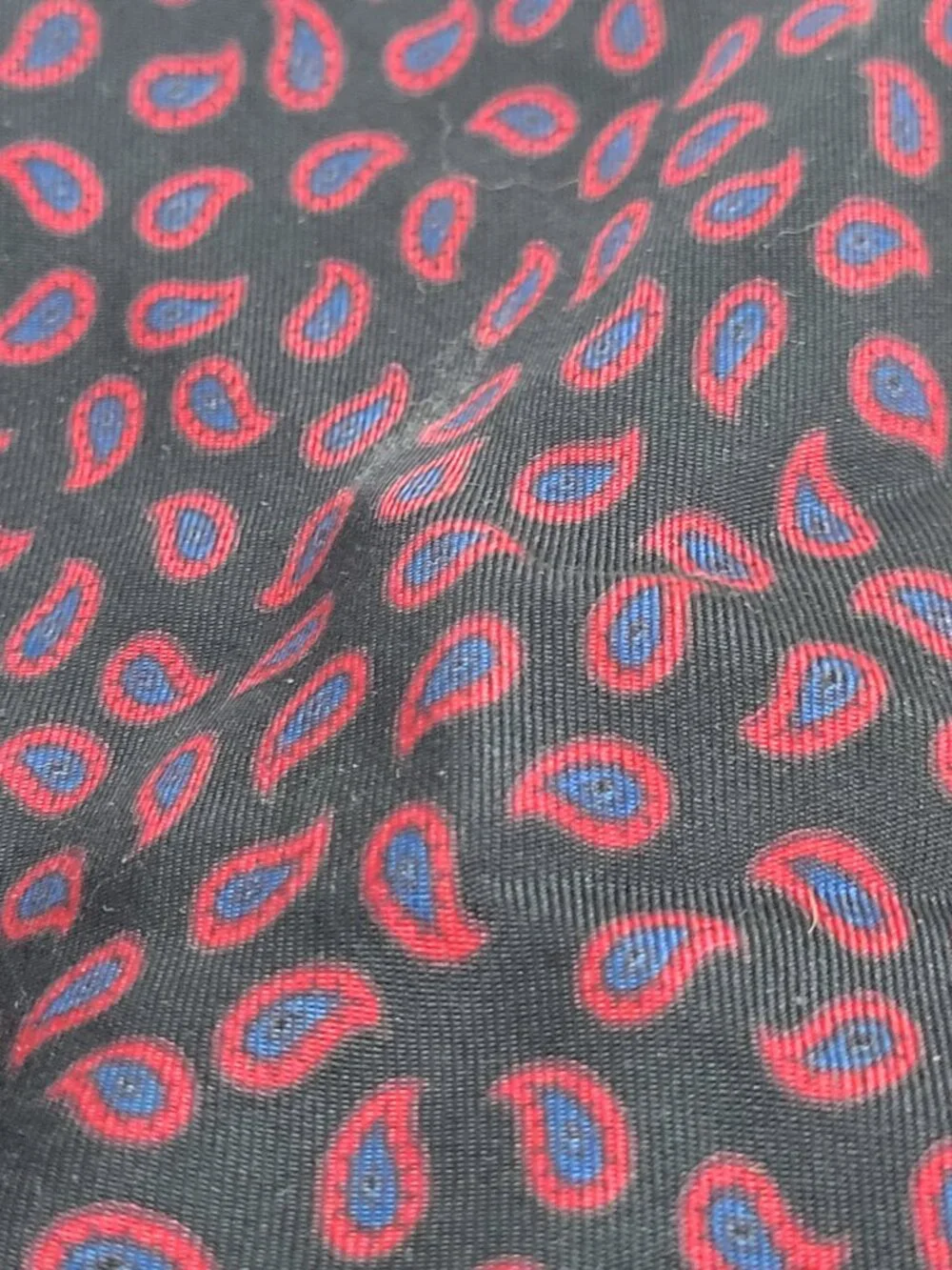 Vintage 100% Silk Paisley Print Small Scarf or Pocket Sqaure